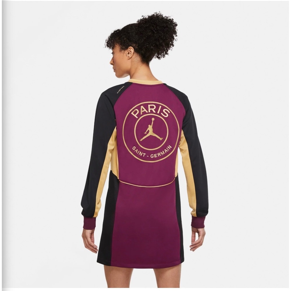 Jordan Paris Saint-Germain Dress Women S Burgundy Gold Athleisure CW3924-610 NEW